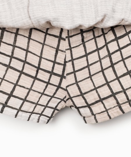 Cotton woven skort