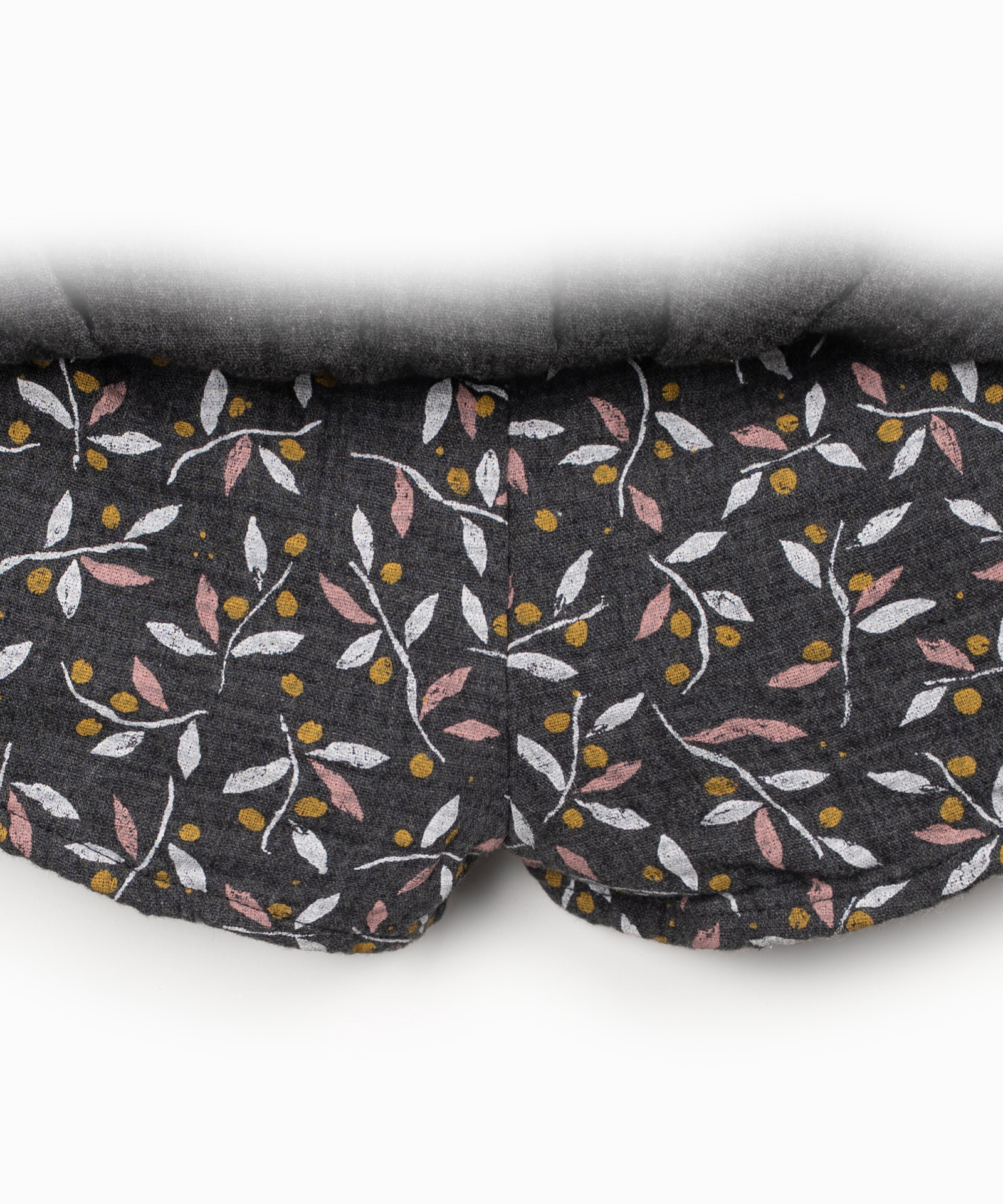 Saia-calção com estampado de folhinhas