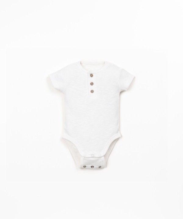 Body in cotone biologico con maniche corte