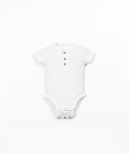 Body in cotone biologico con maniche corte