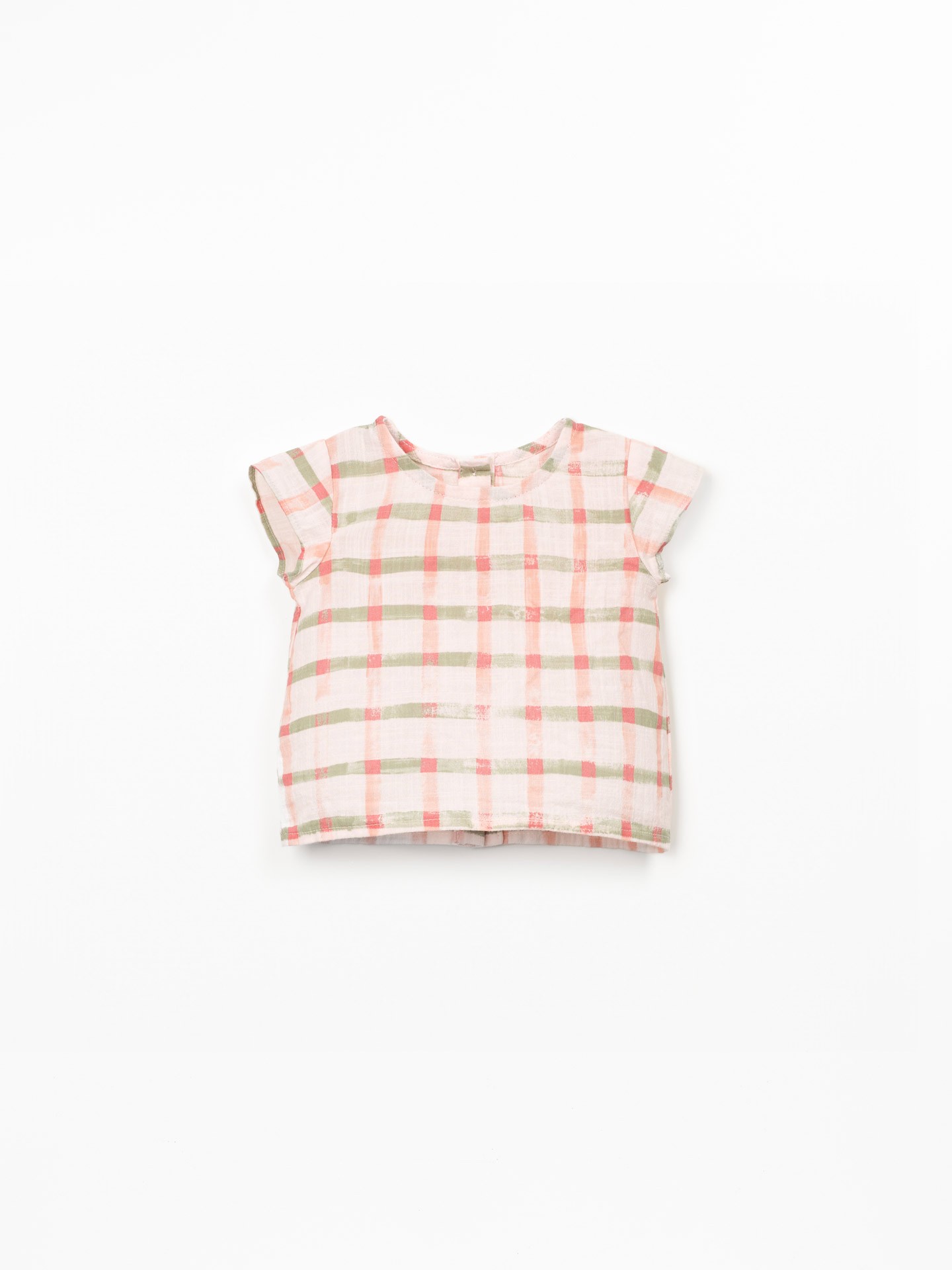 Blusa con stampa a quadri