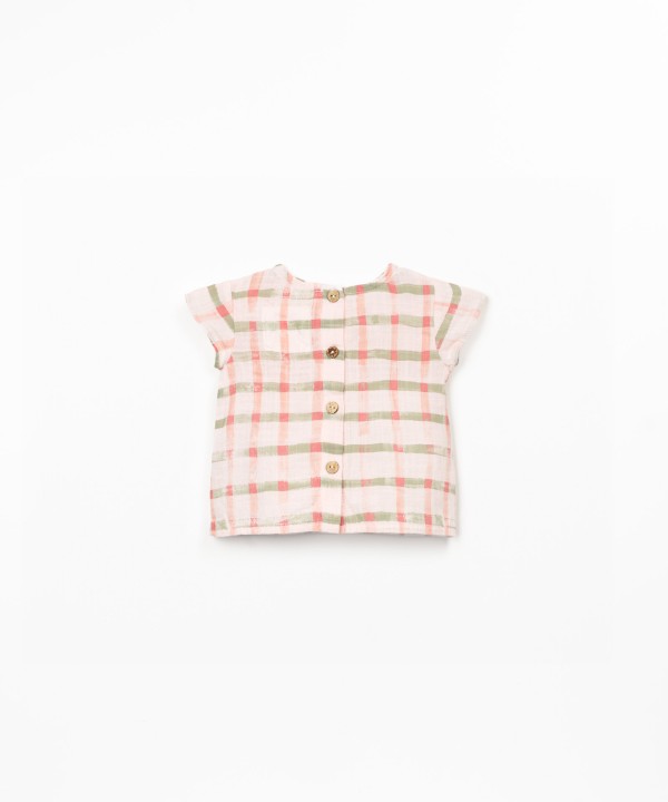 Blusa con stampa a quadri