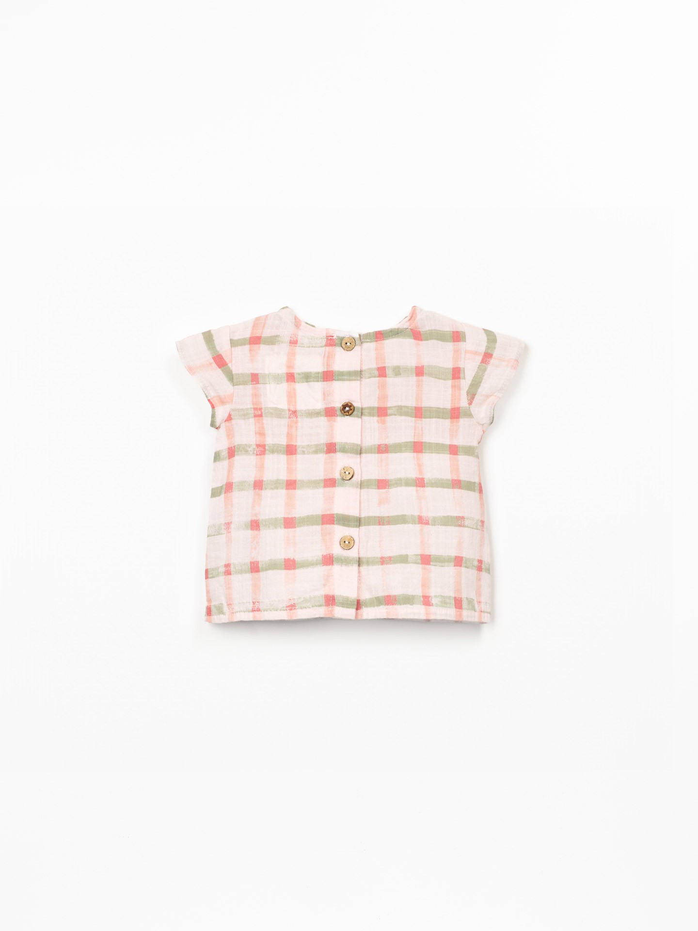 Blusa con stampa a quadri