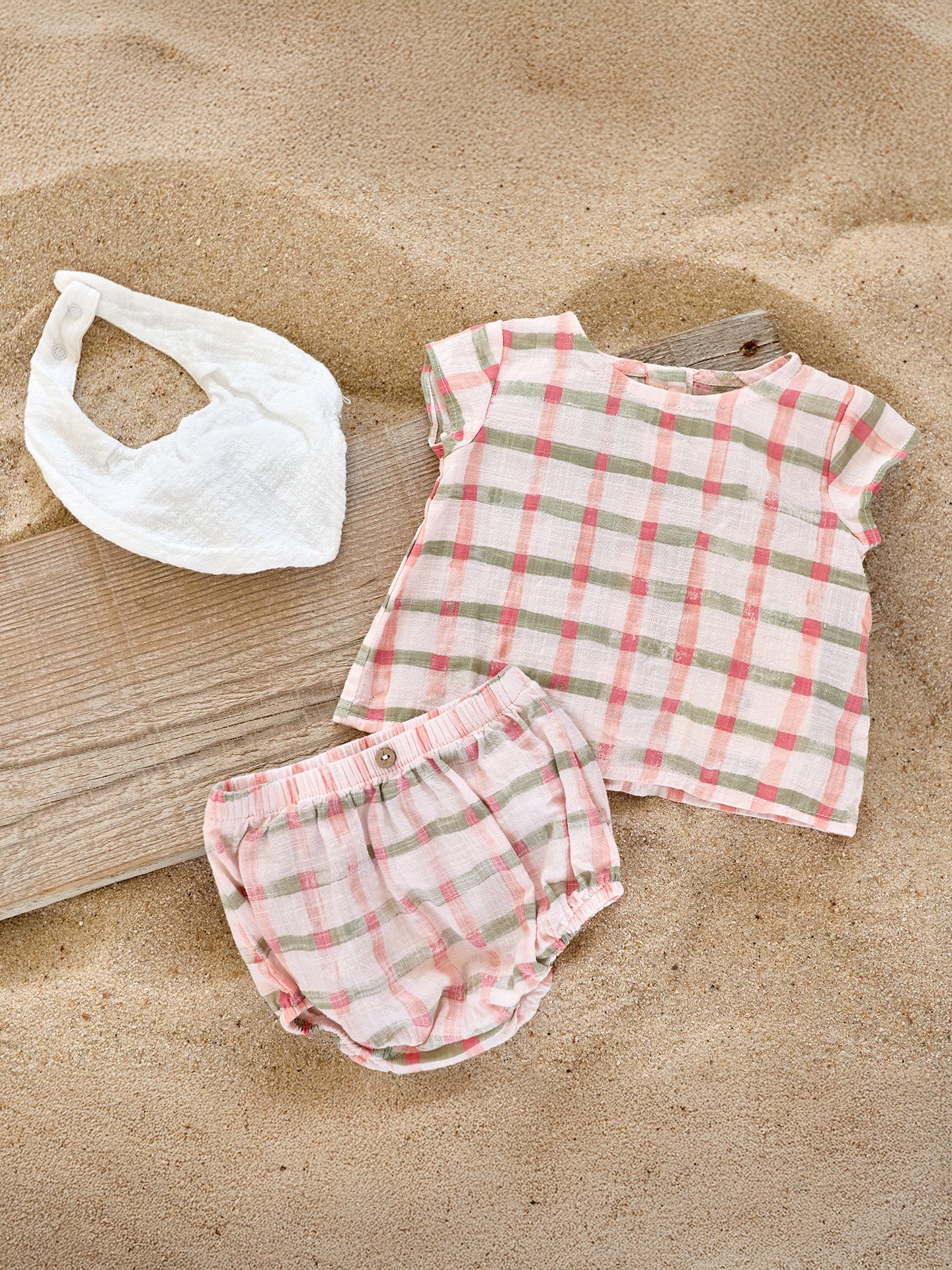 Blusa con stampa a quadri