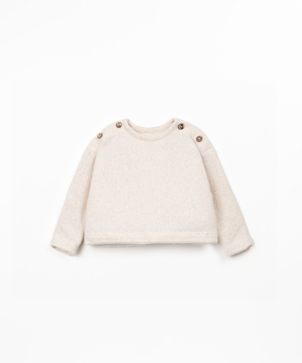 Maglione in misto fibre naturali e fibre riciclate