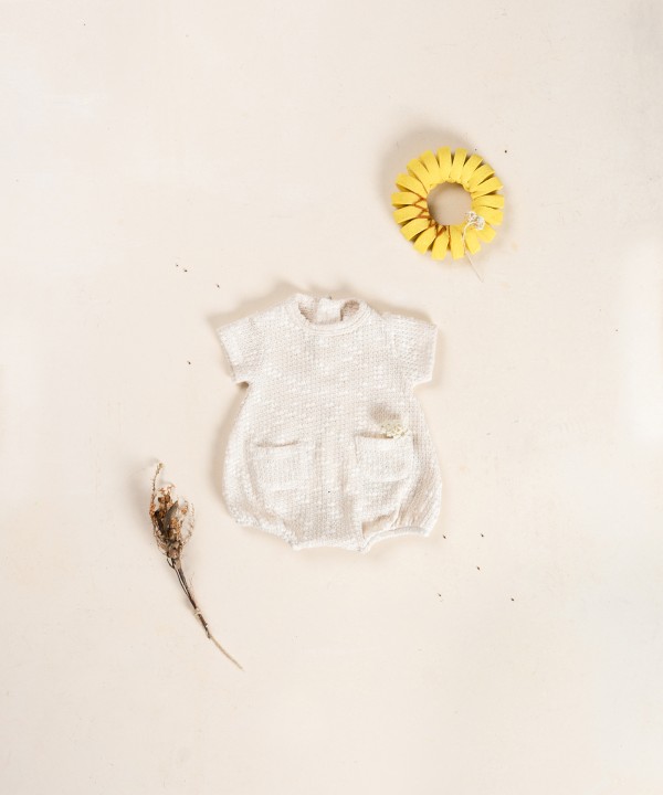 Tuta in misto cotone e cotone riciclato