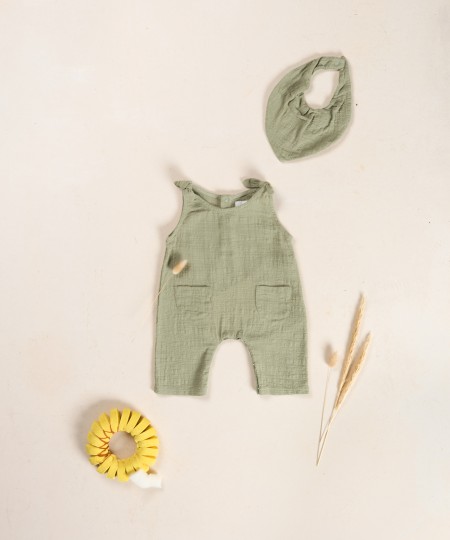 Tuta in tessuto di cotone biologico