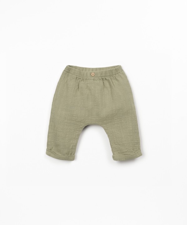 Pantaloni in tessuto di cotone biologico