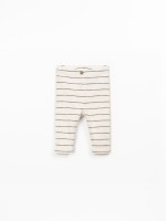 Leggings rigati in cotone biologico