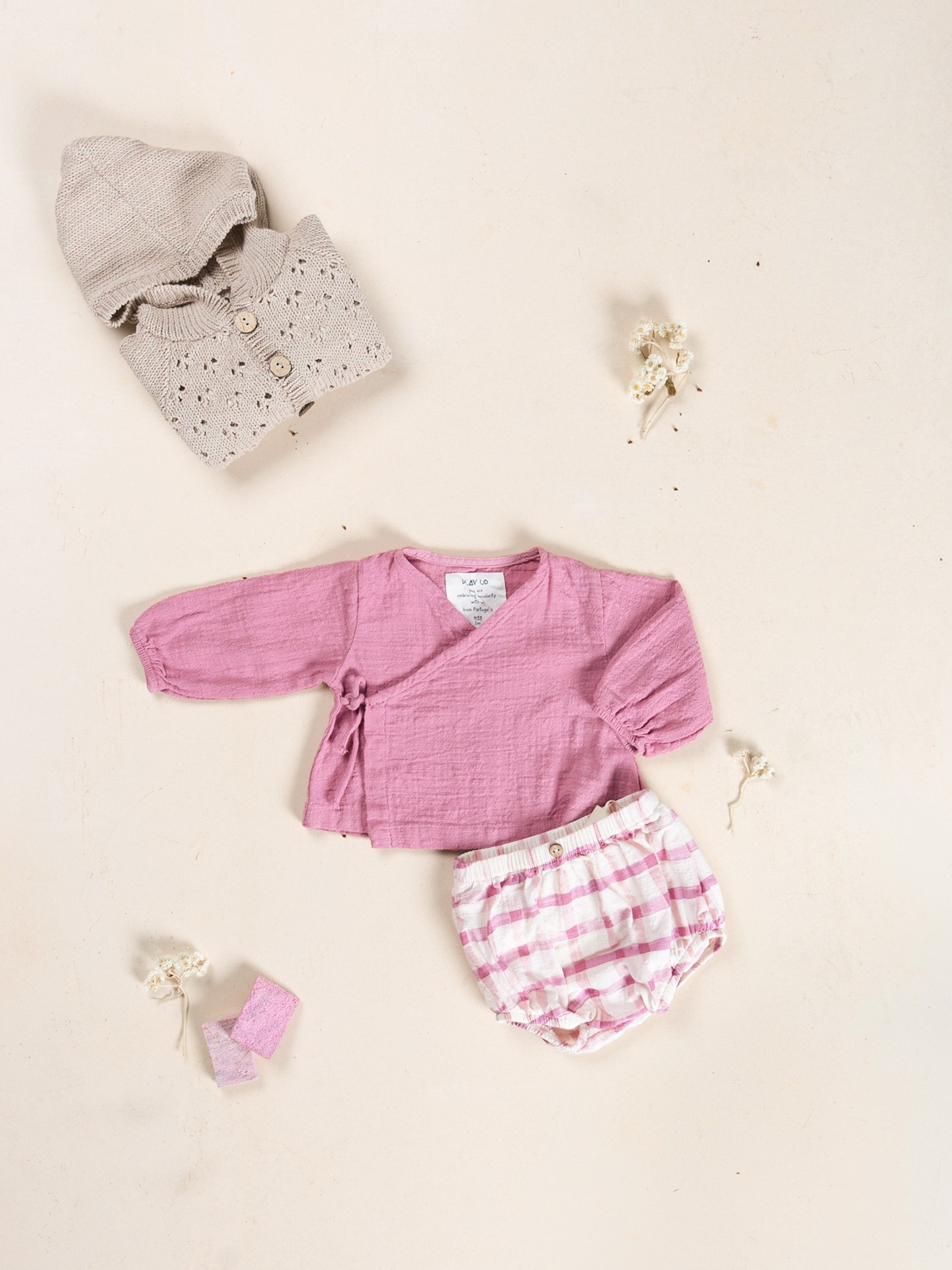 Pantaloncini in tessuto di cotone biologico con stampa