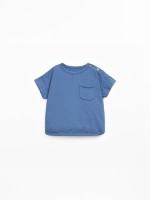 T-shirt in maglina misto cotone biologico e cotone riciclato