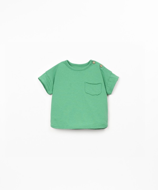 T-shirt di maglina in misto cotone biologico e cotone riciclato