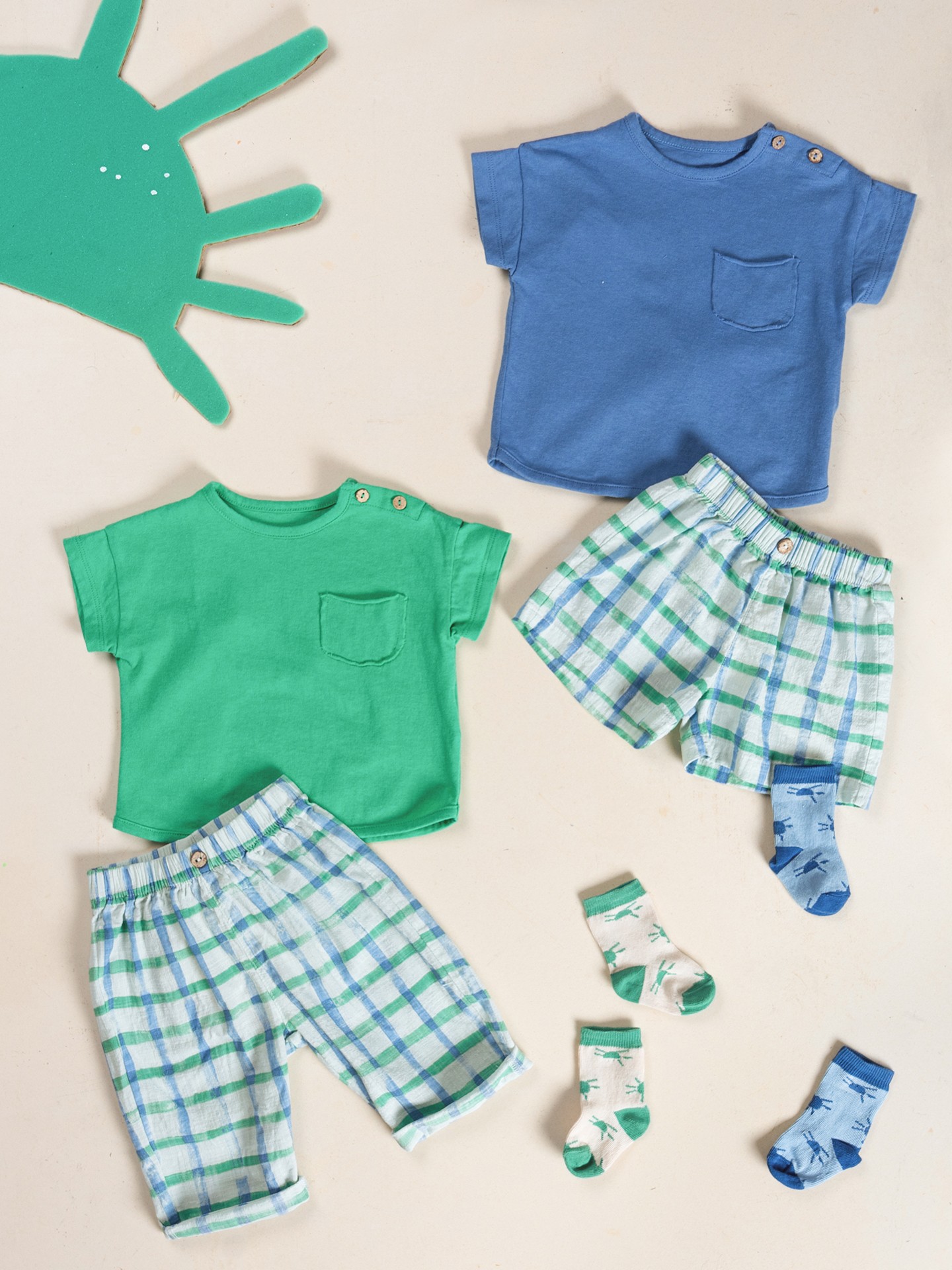 T-shirt di maglina in misto cotone biologico e cotone riciclato