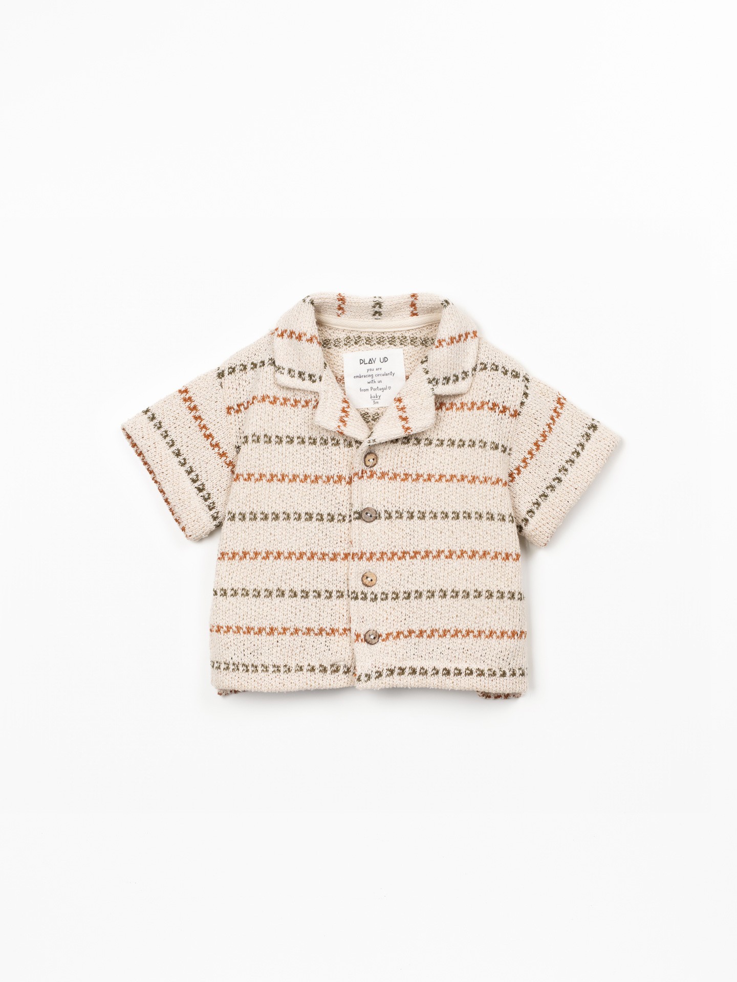 Camicia in jersey con miscela di fibre naturali e riciclate