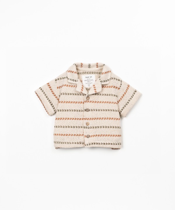 Camicia in jersey con miscela di fibre naturali e riciclate