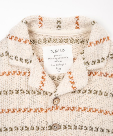 Camicia in jersey con miscela di fibre naturali e riciclate