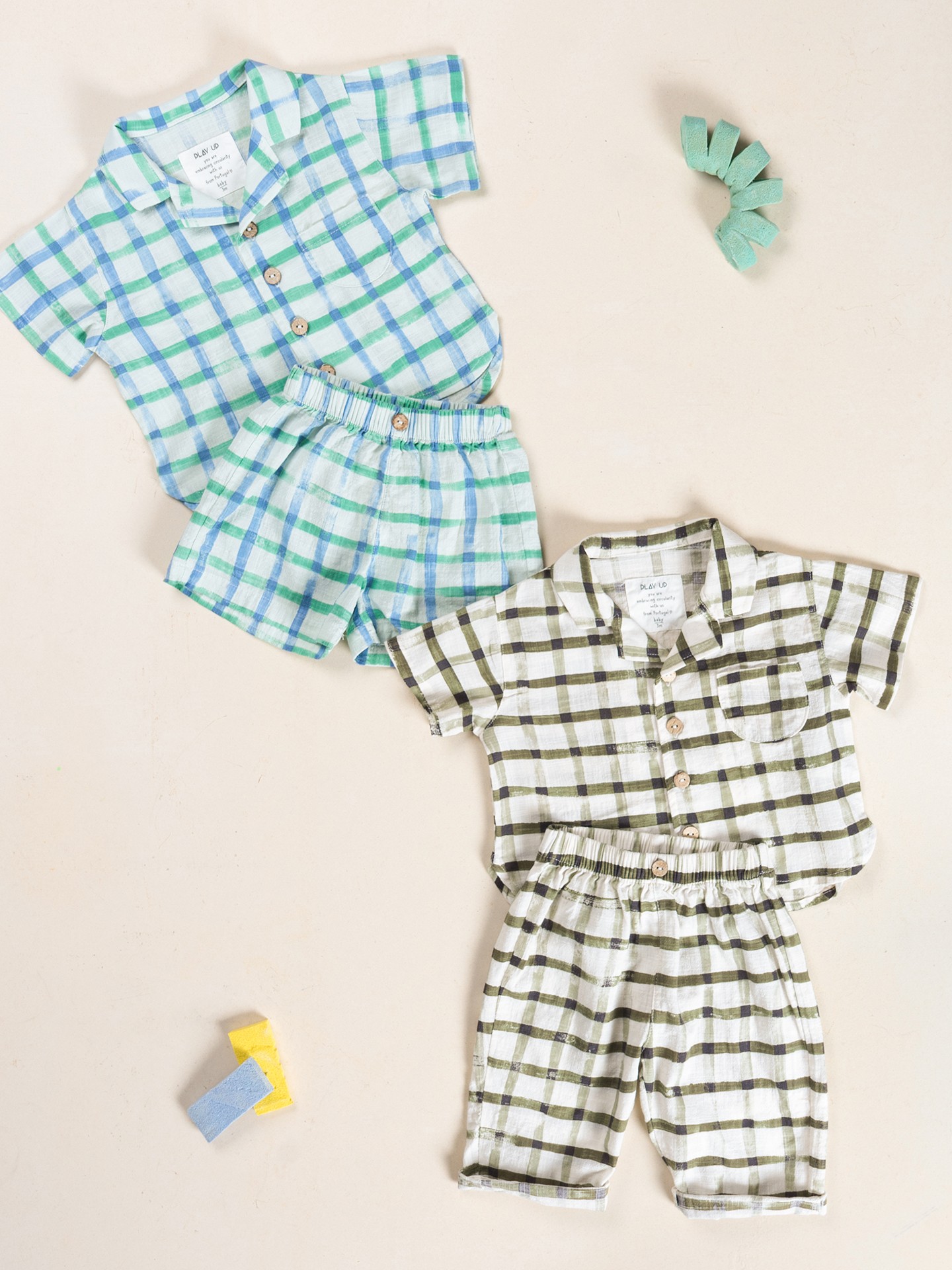 Pantaloni in tessuto con fibre naturali