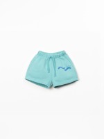 Shorts in jersey con disegno