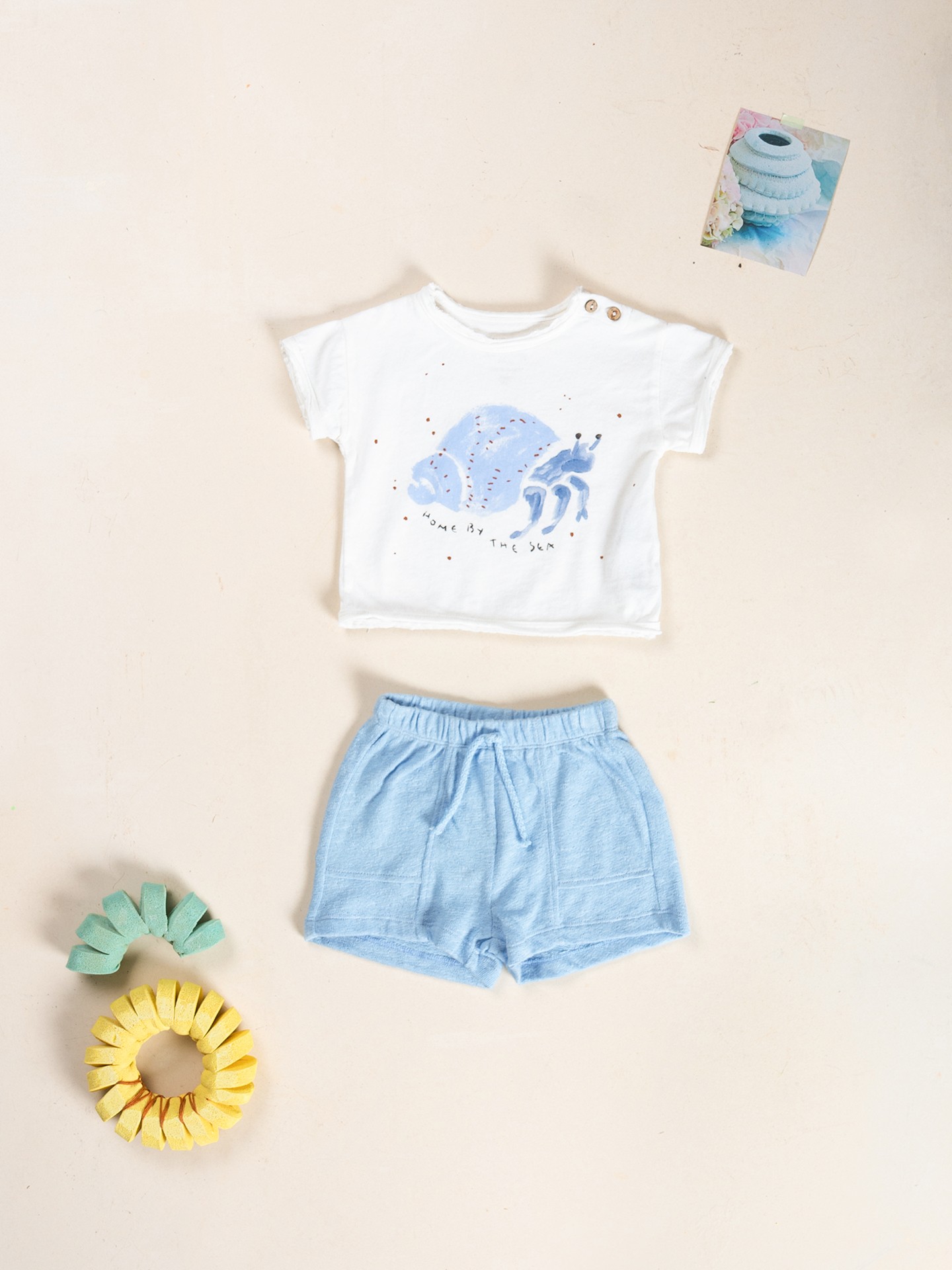 Pantaloncini in jersey di cotone biologico