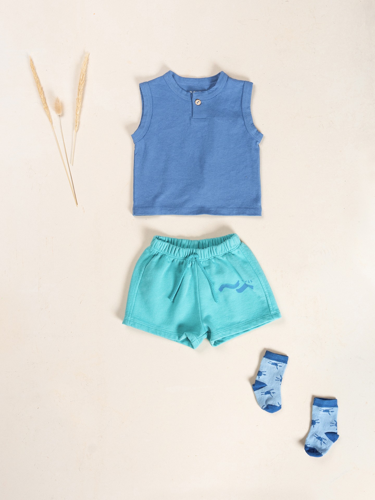 Shorts in jersey con disegno