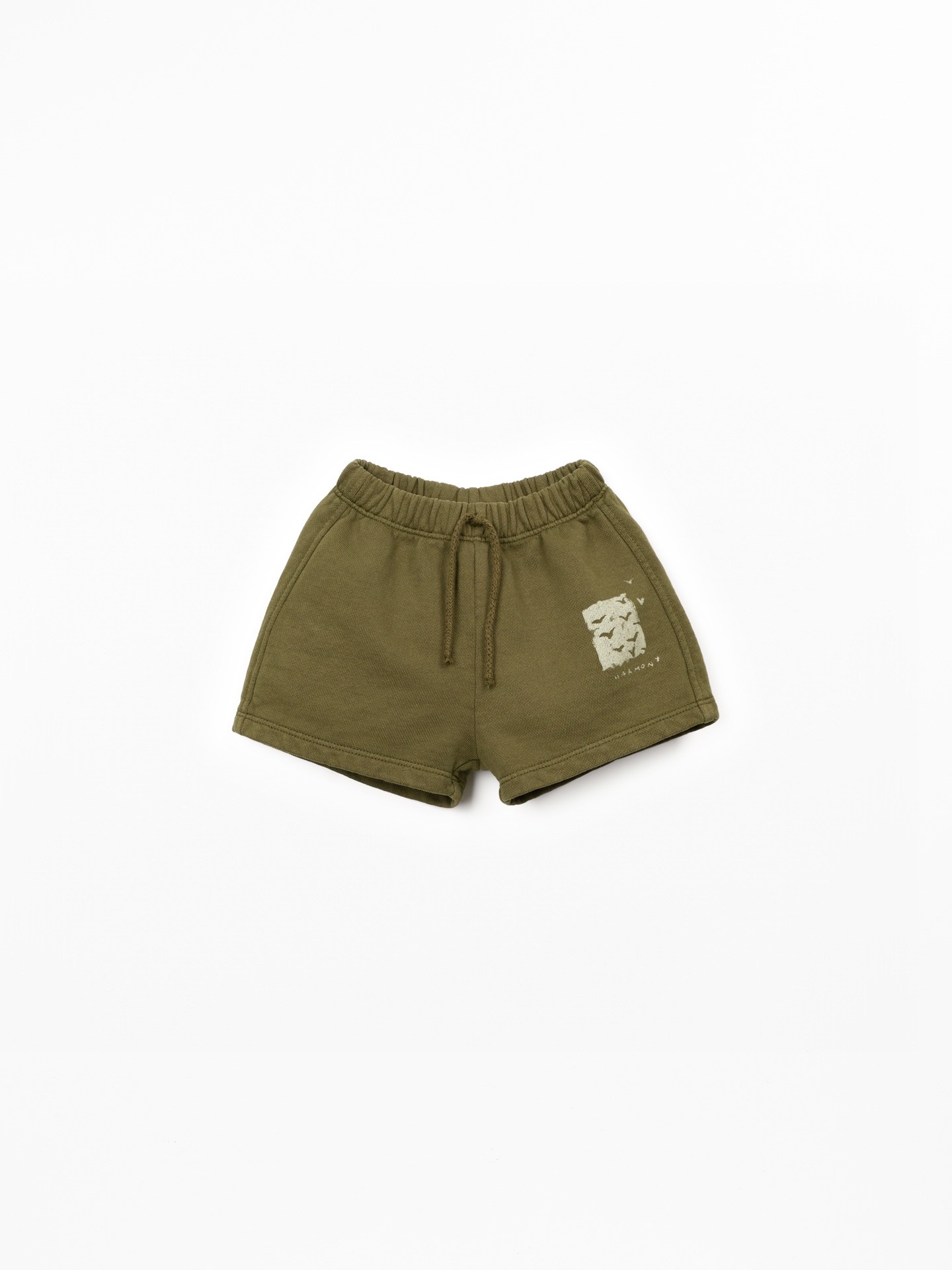 Shorts in jersey con disegno