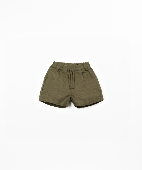Pantaloncini in tessuto di lino