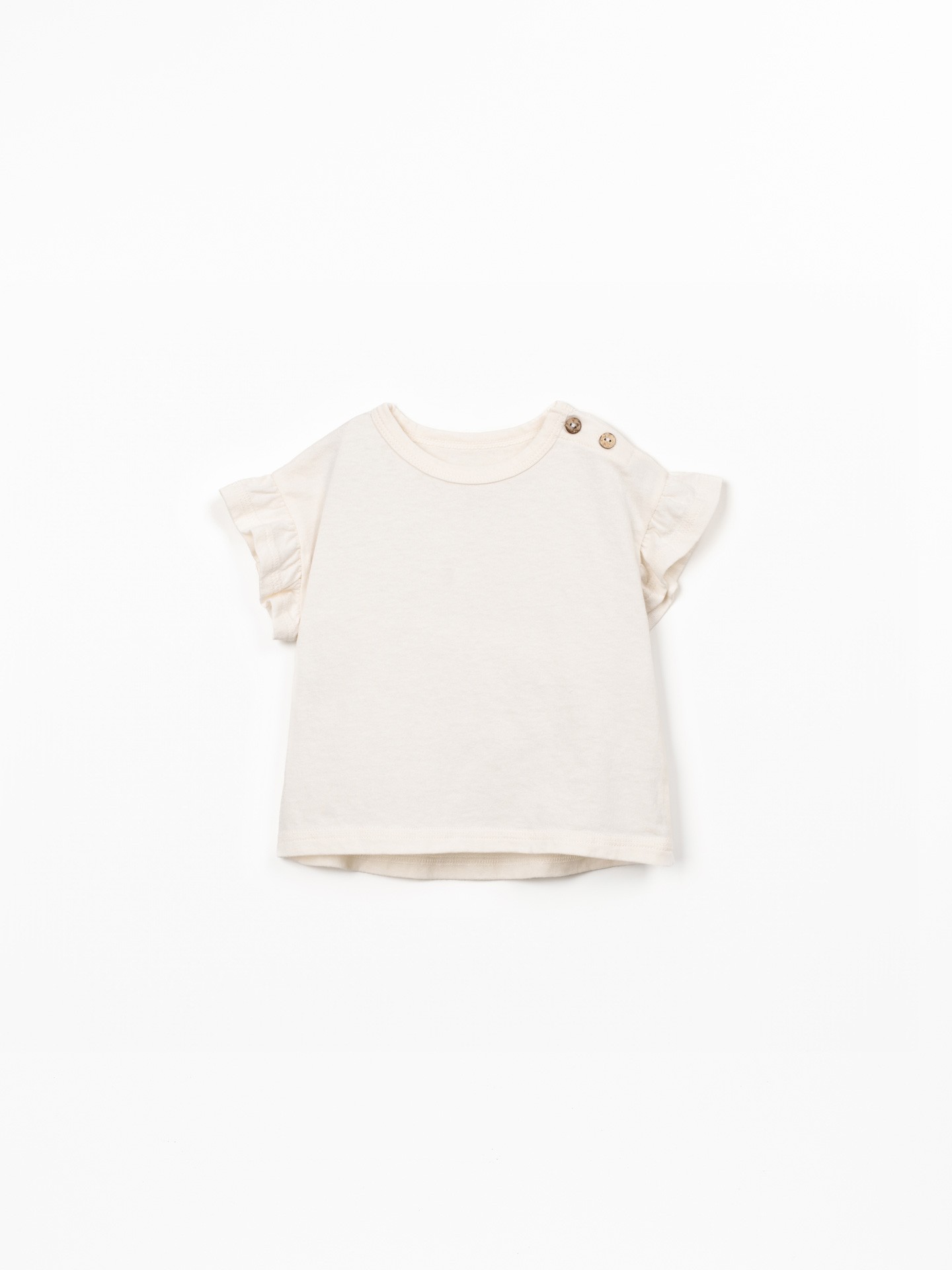 T-shirt in maglina di cotone biologico e riciclato