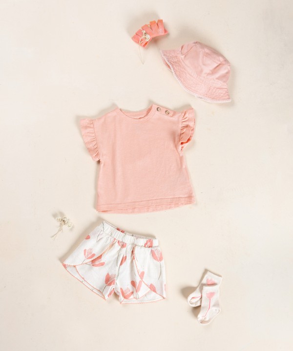 T-shirt in jersey di cotone biologico e riciclato