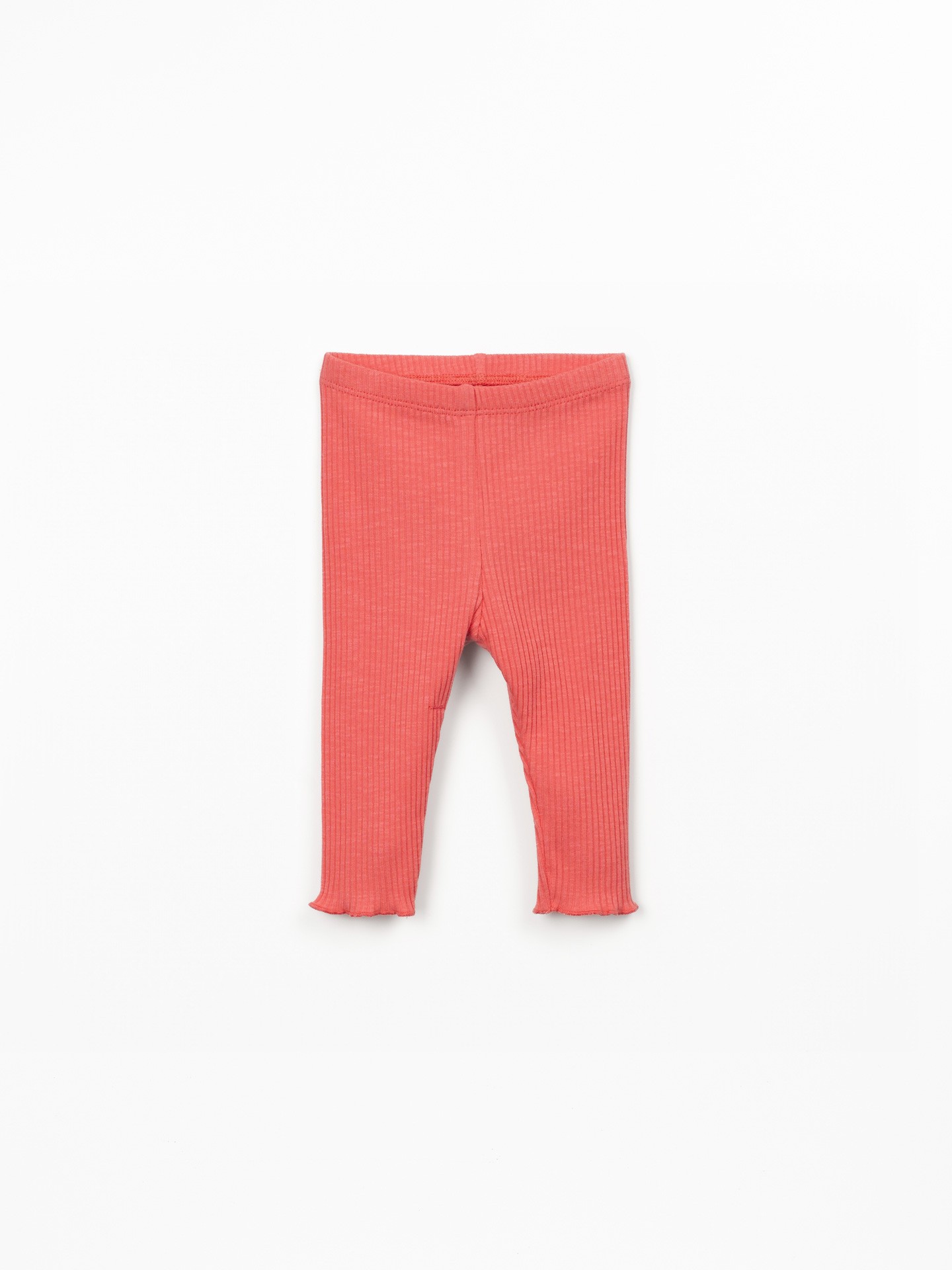 Leggings a costine in cotone biologico