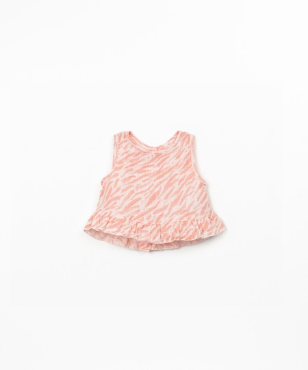 Top in tessuto con stampa