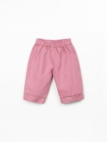 Pantaloni in lino con cintura elastica