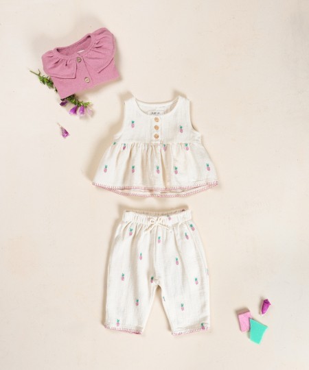 Organic cotton trousers with print