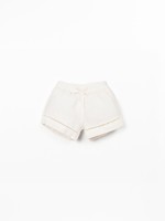 Linen shorts with lace detail