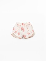 Fabric shorts with side inserts
