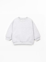 Felpa in maglia con cotone riciclato