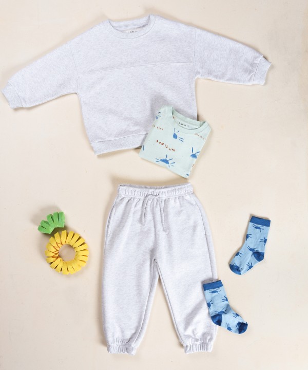 Felpa in maglia con cotone riciclato