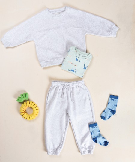 Felpa in maglia con cotone riciclato