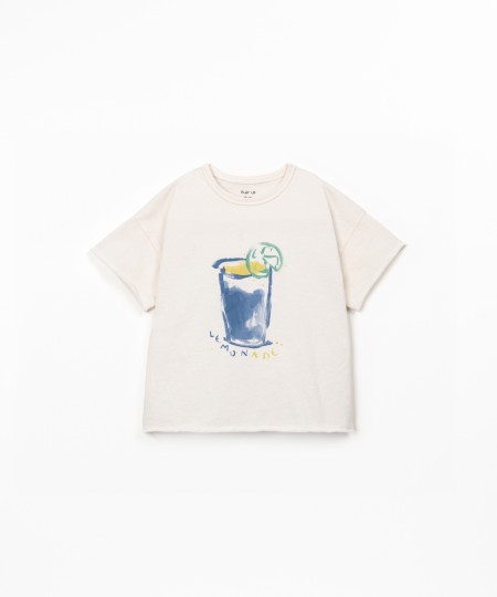 T-shirt in maglina misto cotone biologico e cotone riciclato