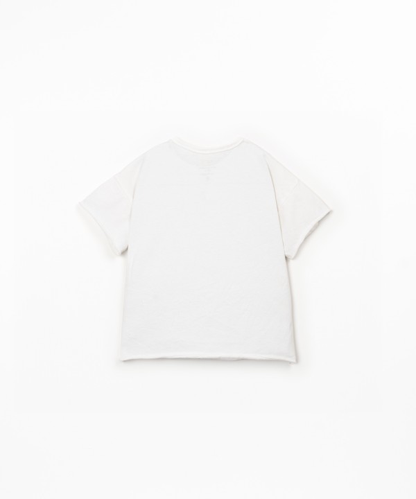 Jersey t-shirt in blend of organic cotton and recycled cotton