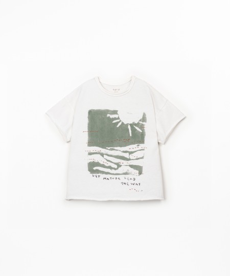 T-shirt en maille en mélange de coton biologique et coton recyclé