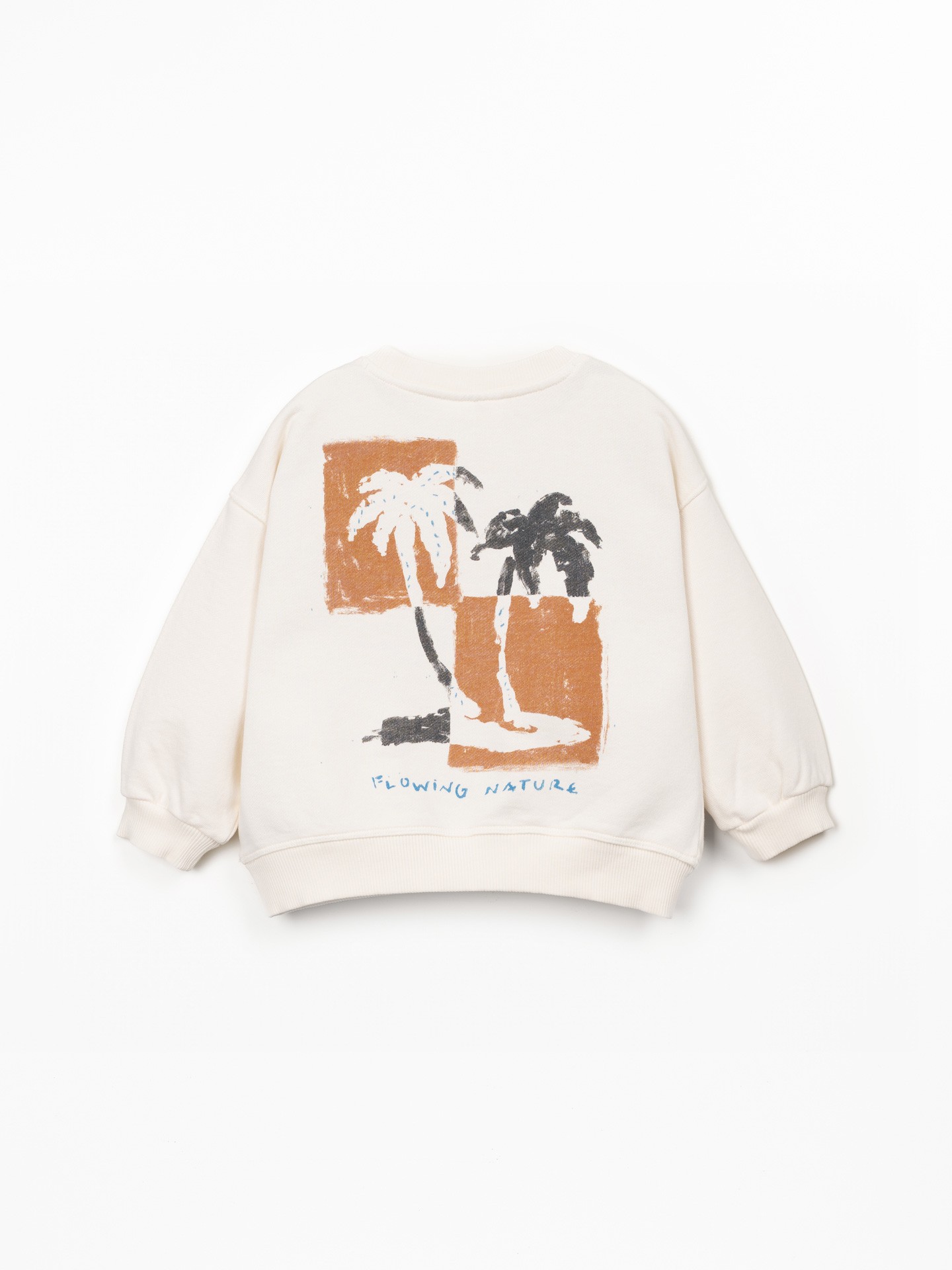 Felpa con illustrazione sul retro