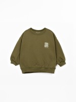 Felpa con illustrazione sul retro