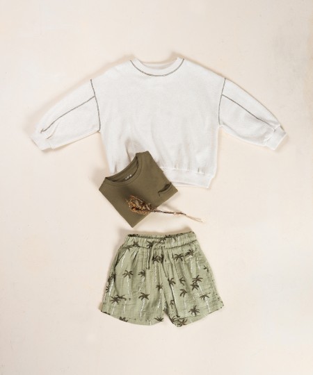 Maglione in misto fibre riciclate