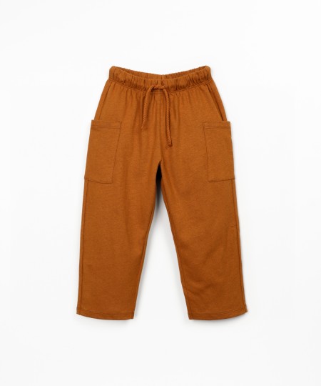 Pantaloni in misto lino e cotone biologico