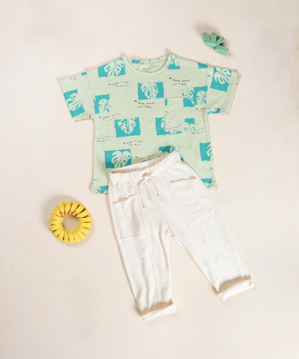 Pantaloni in maglia di fibre naturali