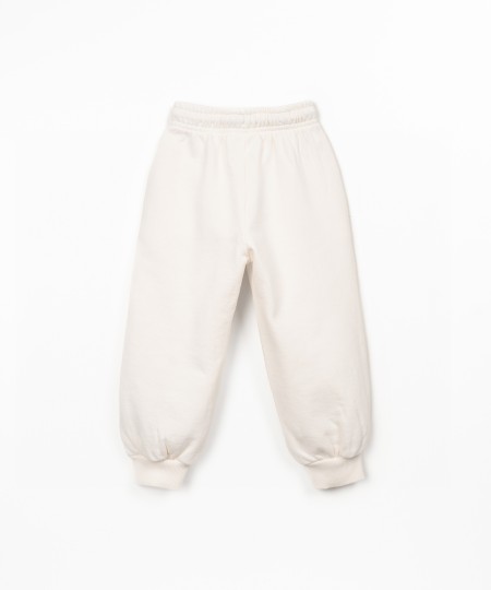 Pantaloni in fibre naturali con disegno