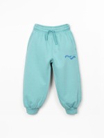 Pantaloni in fibre naturali con disegno