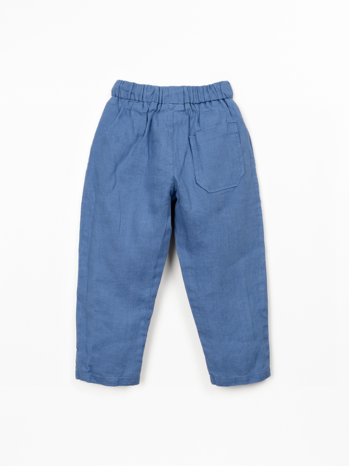 Pantaloni in lino con cintura elasticizzata