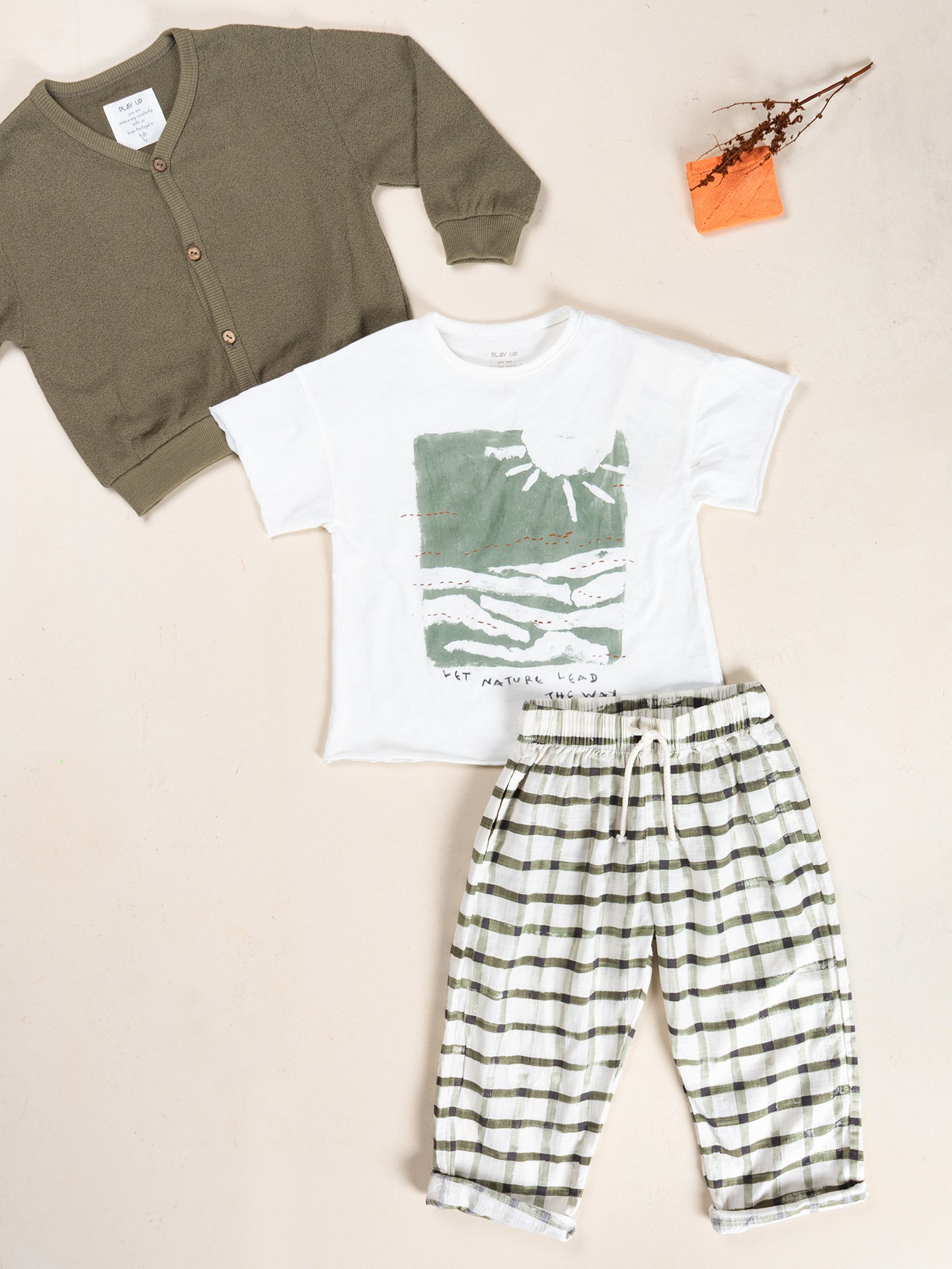 Pantaloni in tessuto con stampa a quadri