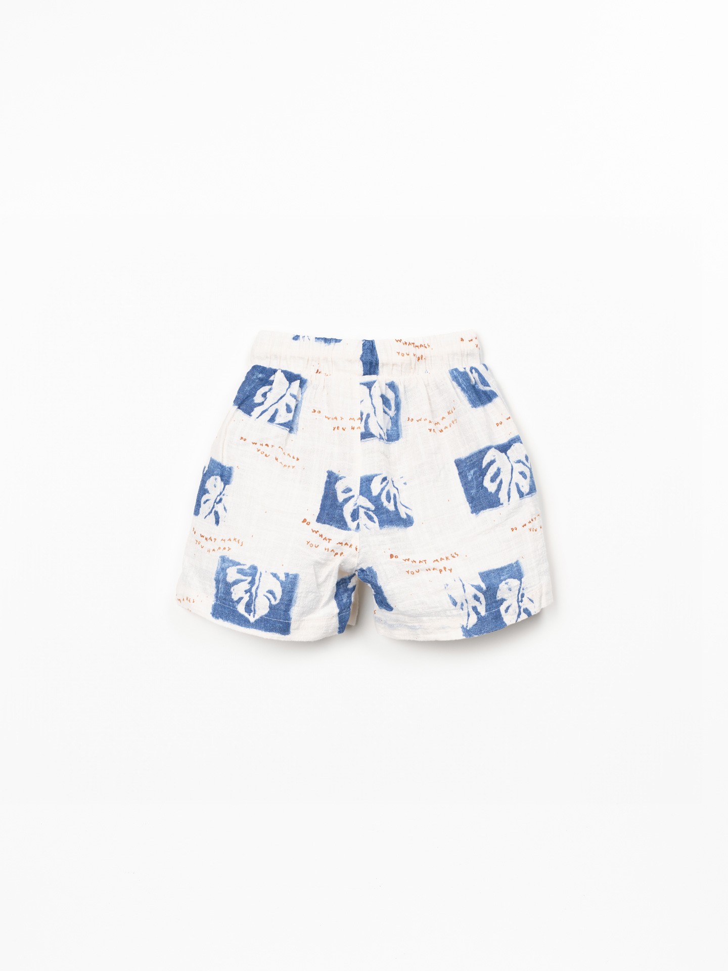 Short en coton biologique avec imprimé monstera